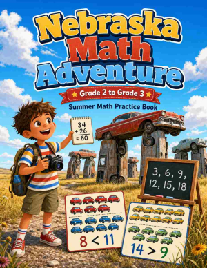 Nebraska Grade 2 to 3 Summer Math Practice Book: 8 Weeks of Daily Practice