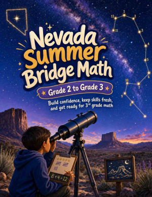 Nevada Summer Bridge Grade 2 to 3 Math: 8 Weeks of Daily Practice