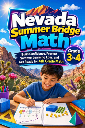 Nevada Summer Bridge Grade 3 to 4 Math: 8 Weeks of Daily Practice