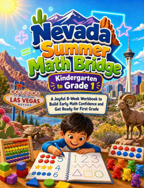 Nevada Summer Bridge K to Grade 1 Math: 8 Weeks of Daily Practice