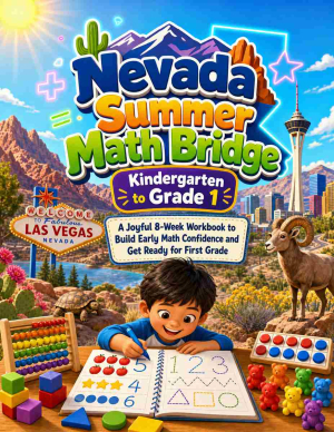 Nevada Summer Bridge K to Grade 1 Math: 8 Weeks of Daily Practice