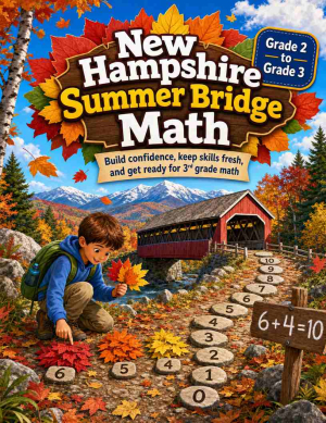 New Hampshire Summer Bridge Grade 2 to 3 Math: 8 Weeks of Daily Practice