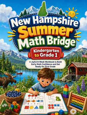 New Hampshire Summer Bridge K to Grade 1 Math: 8 Weeks of Daily Practice