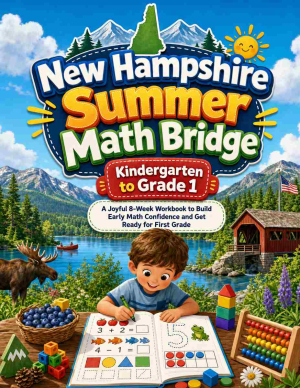 New Hampshire Summer Bridge K to Grade 1 Math: 8 Weeks of Daily Practice