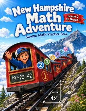 New Hampshire Grade 2 to 3 Summer Math Practice Book: 8 Weeks of Daily Practice