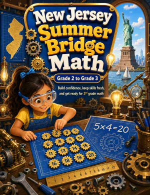 New Jersey Summer Bridge Grade 2 to 3 Math: 8 Weeks of Daily Practice