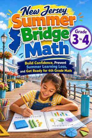 New Jersey Summer Bridge Grade 3 to 4 Math: 8 Weeks of Daily Practice