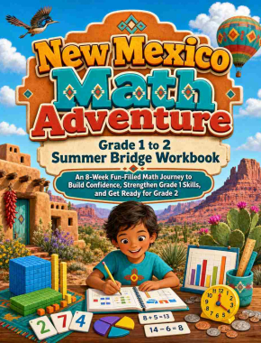 New Mexico Summer Bridge Grade 1 to 2 Math: 8 Weeks of Daily Practice