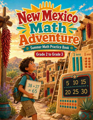 New Mexico Grade 2 to 3 Summer Math Practice Book: 8 Weeks of Daily Practice