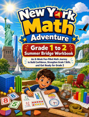 New York Summer Bridge Grade 1 to 2 Math: 8 Weeks of Daily Practice