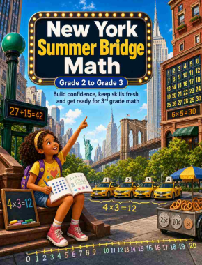 New York Summer Bridge Grade 2 to 3 Math: 8 Weeks of Daily Practice Cover