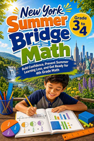 New York Summer Bridge Grade 3 to 4 Math: 8 Weeks of Daily Practice