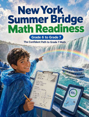 New York Summer Bridge Grade 6 to 7 Math: 8 Weeks of Daily Practice Cover