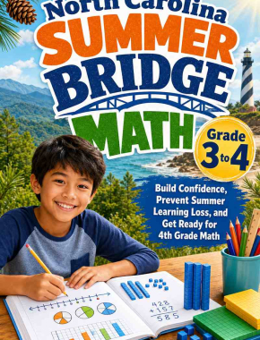 North Carolina Summer Bridge Grade 3 to 4 Math: 8 Weeks of Daily Practice