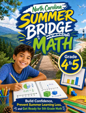 North Carolina Summer Bridge Grade 4 to 5 Math: 8 Weeks of Daily Practice