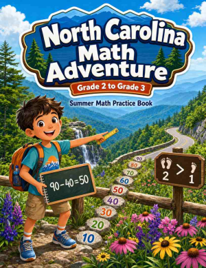 North Carolina Grade 2 to 3 Summer Math Practice Book: 8 Weeks of Daily Practice