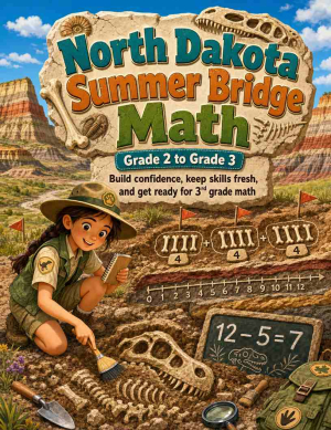 North Dakota Summer Bridge Grade 2 to 3 Math: 8 Weeks of Daily Practice