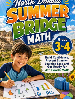 North Dakota Summer Bridge Grade 3 to 4 Math: 8 Weeks of Daily Practice