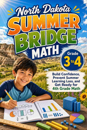 North Dakota Summer Bridge Grade 3 to 4 Math: 8 Weeks of Daily Practice