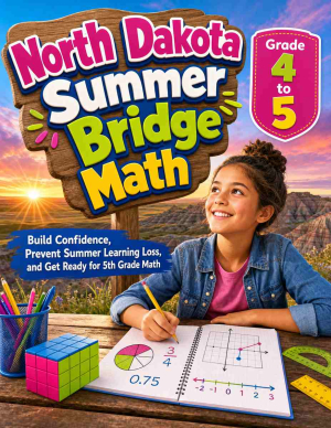 North Dakota Summer Bridge Grade 4 to 5 Math: 8 Weeks of Daily Practice