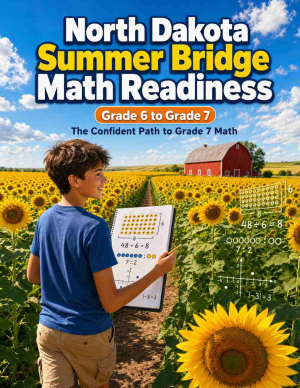 North Dakota Summer Bridge Grade 6 to 7 Math: 8 Weeks of Daily Practice