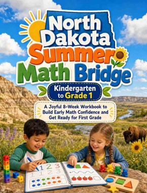 North Dakota Summer Bridge K to Grade 1 Math: 8 Weeks of Daily Practice