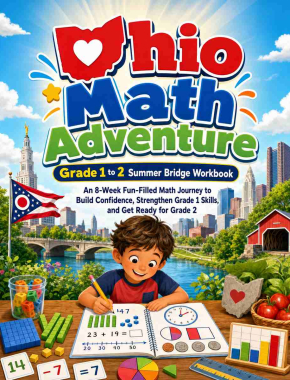 Ohio Summer Bridge Grade 1 to 2 Math: 8 Weeks of Daily Practice