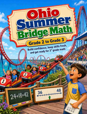 Ohio Summer Bridge Grade 2 to 3 Math: 8 Weeks of Daily Practice Cover
