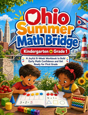 Ohio Summer Bridge K to Grade 1 Math: 8 Weeks of Daily Practice