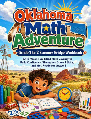 Oklahoma Summer Bridge Grade 1 to 2 Math: 8 Weeks of Daily Practice