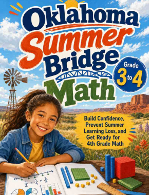 Oklahoma Summer Bridge Grade 3 to 4 Math: 8 Weeks of Daily Practice
