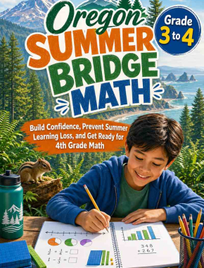 Oregon Summer Bridge Grade 3 to 4 Math: 8 Weeks of Daily Practice