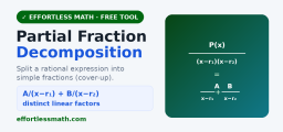 Partial Fraction Decomposition Calculator (Free)