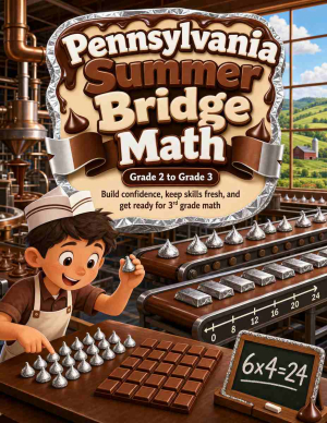 Pennsylvania Summer Bridge Grade 2 to 3 Math: 8 Weeks of Daily Practice