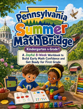 Pennsylvania Summer Bridge K to Grade 1 Math: 8 Weeks of Daily Practice