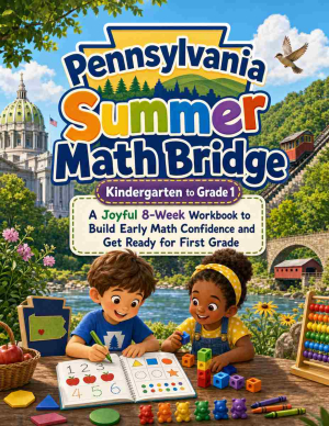 Pennsylvania Summer Bridge K to Grade 1 Math: 8 Weeks of Daily Practice