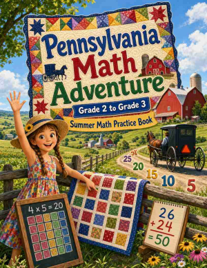 Pennsylvania Grade 2 to 3 Summer Math Practice Book: 8 Weeks of Daily Practice