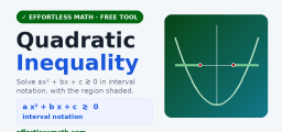 Quadratic Inequality Calculator (Free, Step-by-Step)