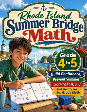 Rhode Island Summer Bridge Grade 4 to 5 Math: 8 Weeks of Daily Practice
