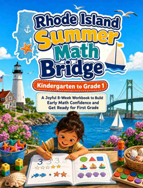 Rhode Island Summer Bridge K to Grade 1 Math: 8 Weeks of Daily Practice