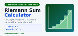 Riemann Sum Calculator (Left, Right, Midpoint, Trapezoid)