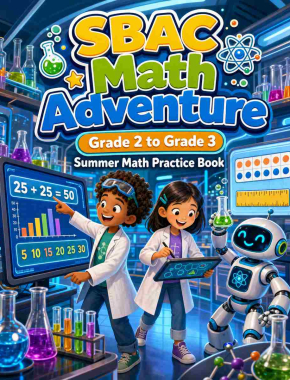 SBAC Grade 2 to 3 Summer Math Practice Book: 8 Weeks of Daily Practice