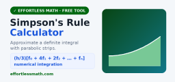 Simpson’s Rule Calculator (Free, Step-by-Step)