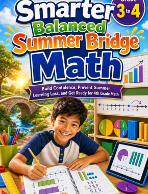 Smarter Balanced Summer Bridge Grade 3 to 4 Math: 8 Weeks of Daily Practice