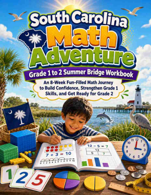 South Carolina Summer Bridge Grade 1 to 2 Math: 8 Weeks of Daily Practice