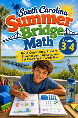 South Carolina Summer Bridge Grade 3 to 4 Math: 8 Weeks of Daily Practice