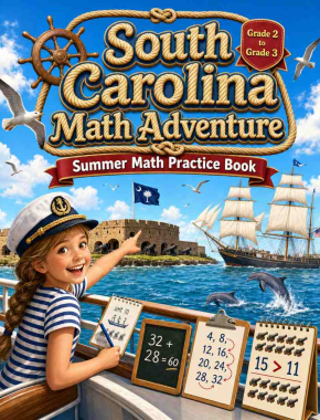 South Carolina Grade 2 to 3 Summer Math Practice Book: 8 Weeks of Daily Practice
