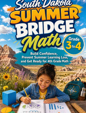 South Dakota Summer Bridge Grade 3 to 4 Math: 8 Weeks of Daily Practice