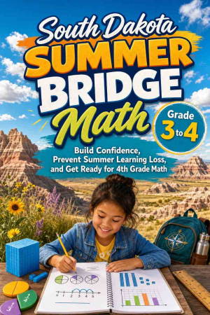 South Dakota Summer Bridge Grade 3 to 4 Math: 8 Weeks of Daily Practice