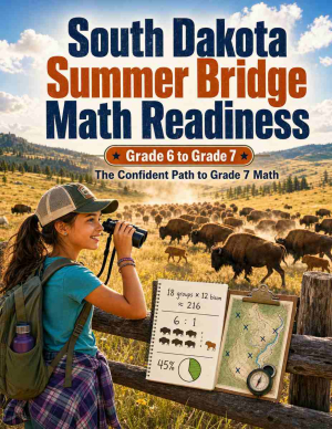 South Dakota Summer Bridge Grade 6 to 7 Math: 8 Weeks of Daily Practice